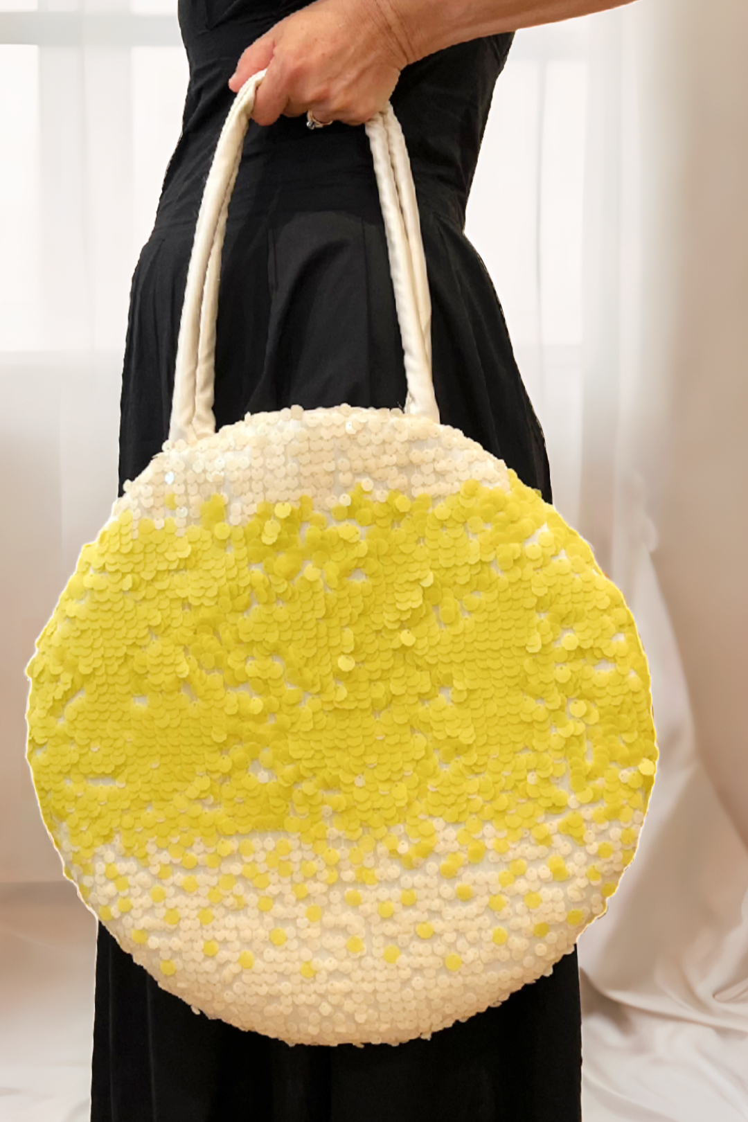 Borsa 'Cerchio' con pailletes
