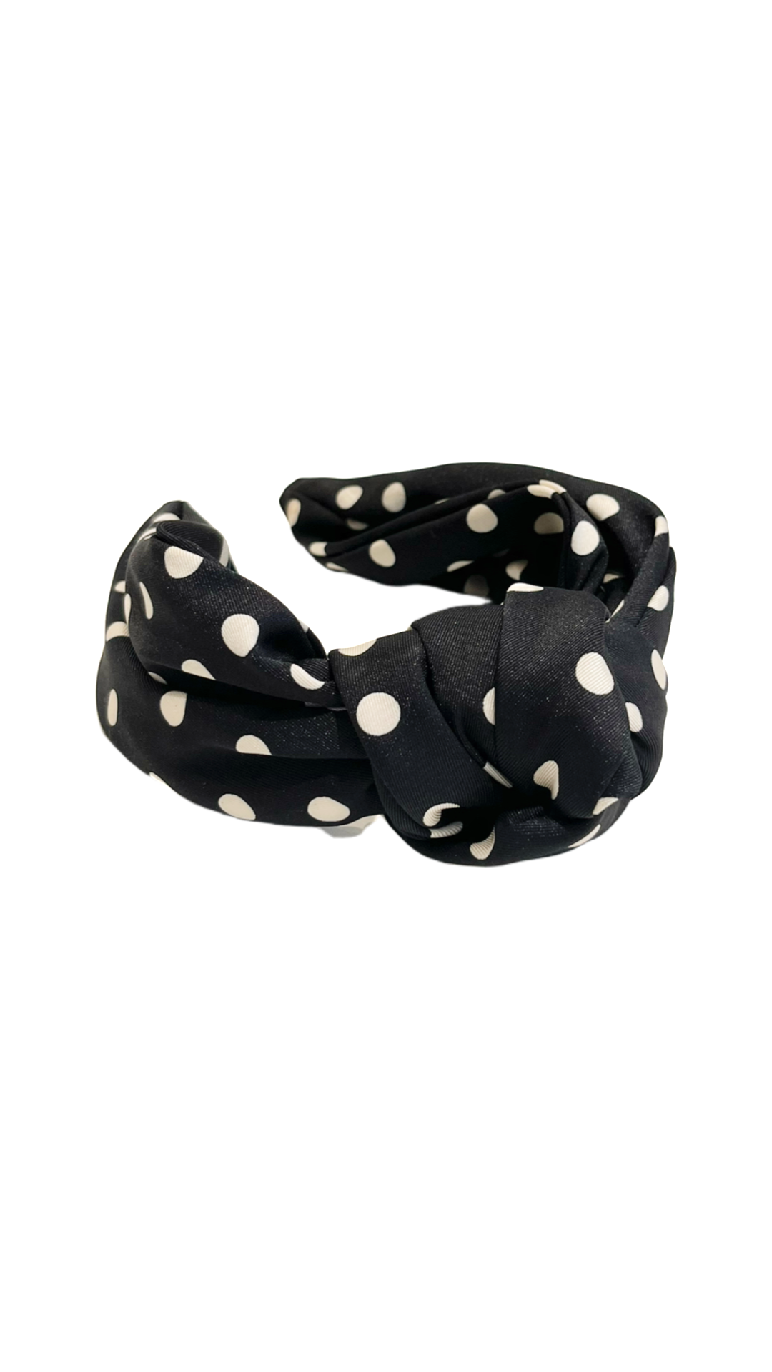 Cerchietto per capelli con nodo pois (colori vari)