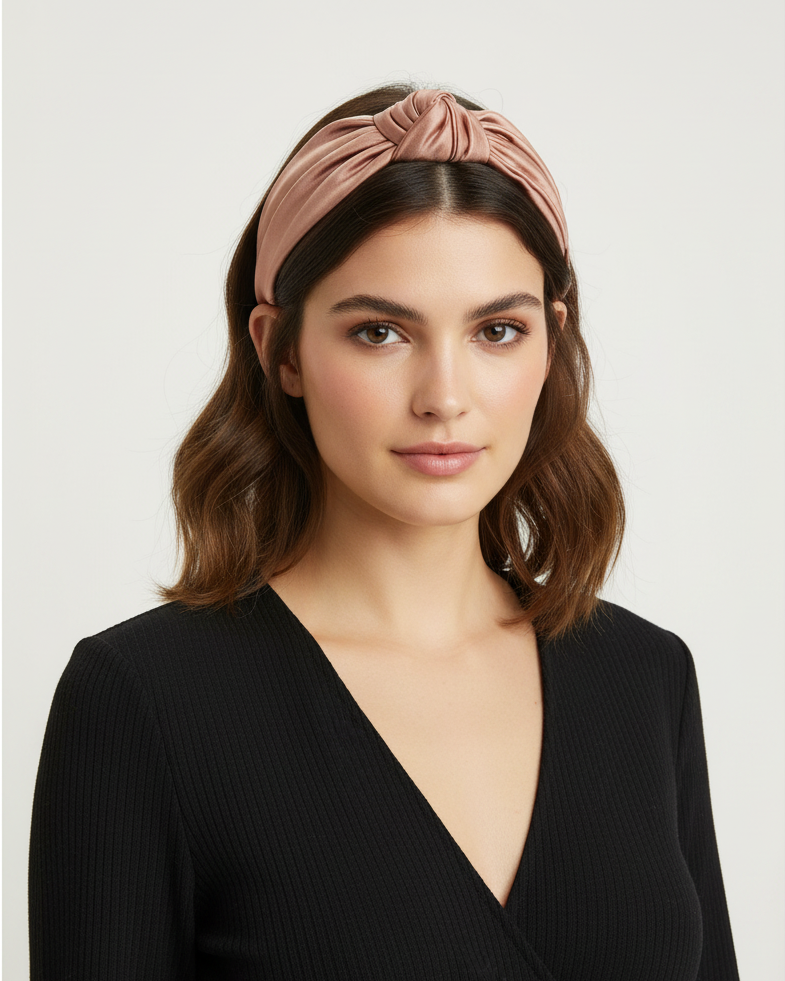 Cerchietto per capelli con nodo/monocolore (colori vari)