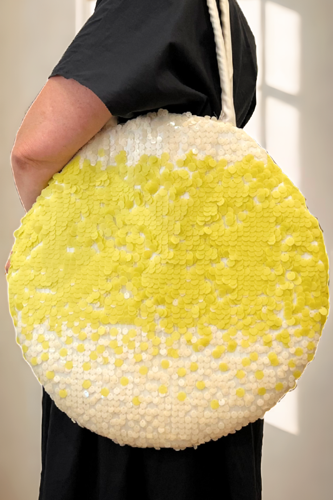 Borsa 'Cerchio' con pailletes