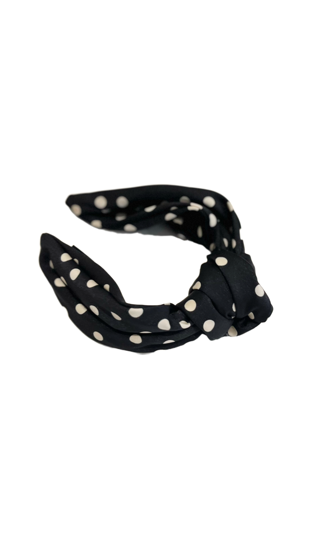 Cerchietto per capelli con nodo pois (colori vari)