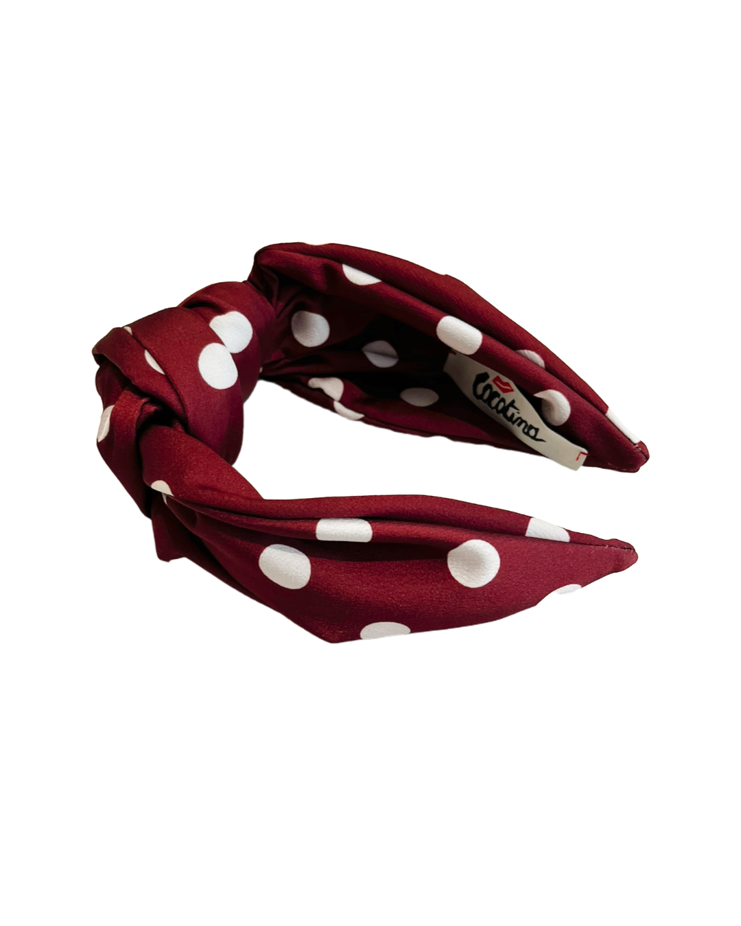 Cerchietto per capelli con nodo pois (colori vari)