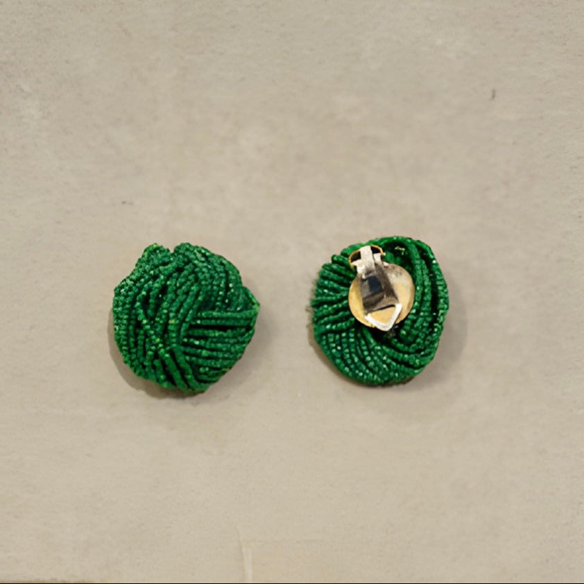 Orecchino vintage verde