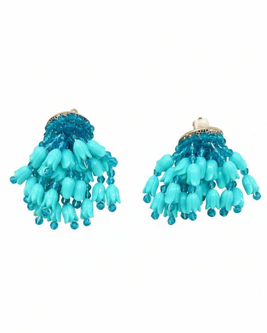 Orecchino vintage azzurro