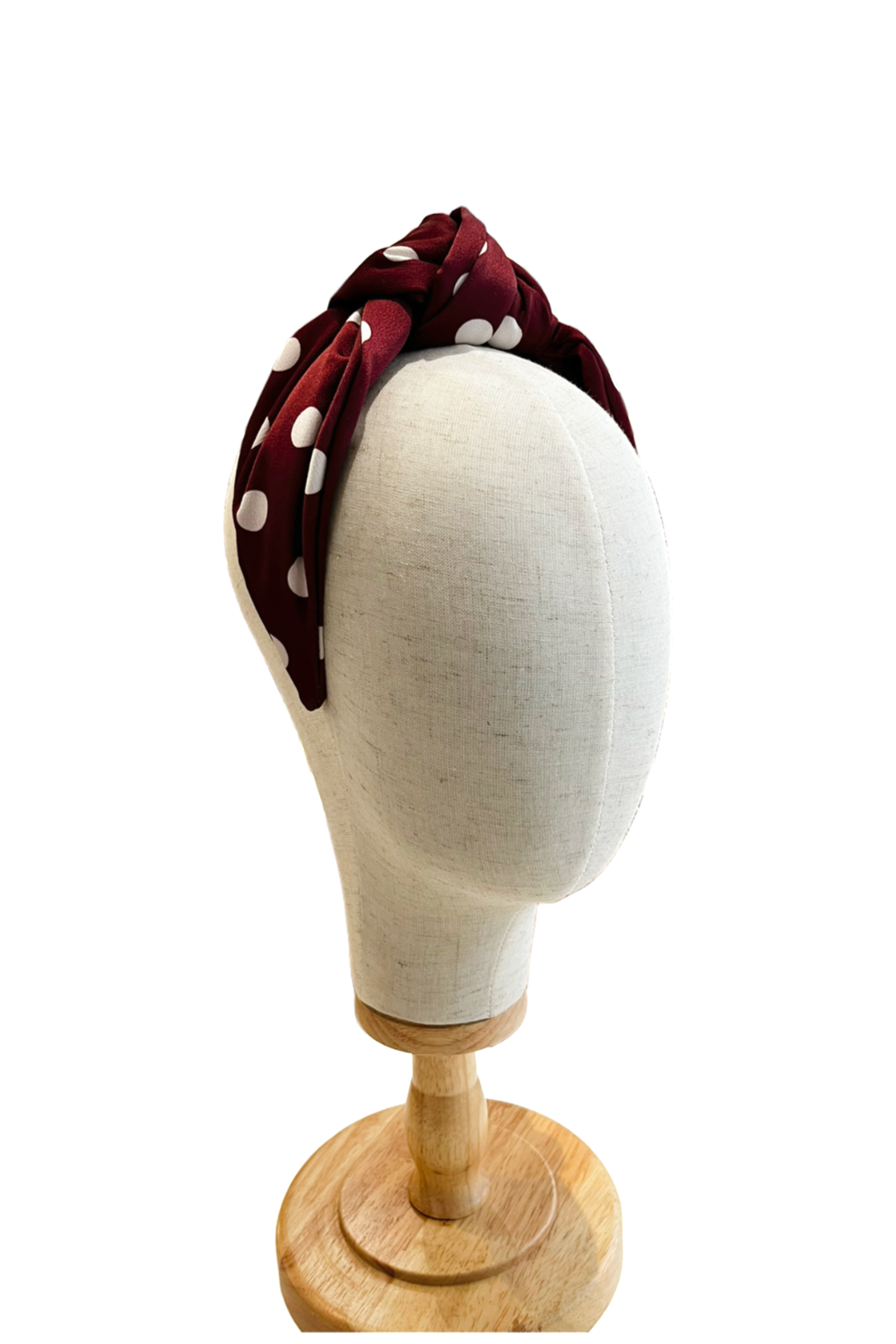 Cerchietto per capelli con nodo pois (colori vari)