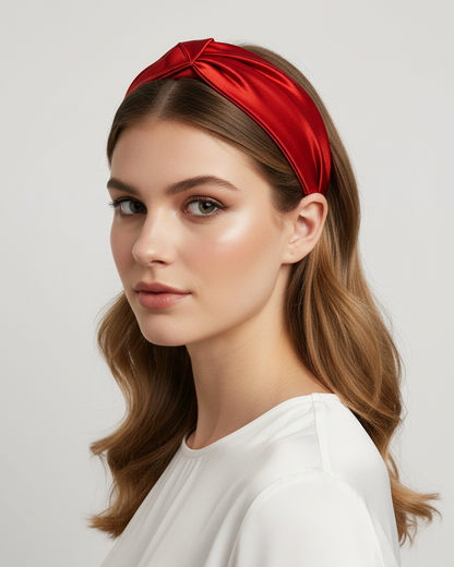 Cerchietto per capelli con nodo piatto