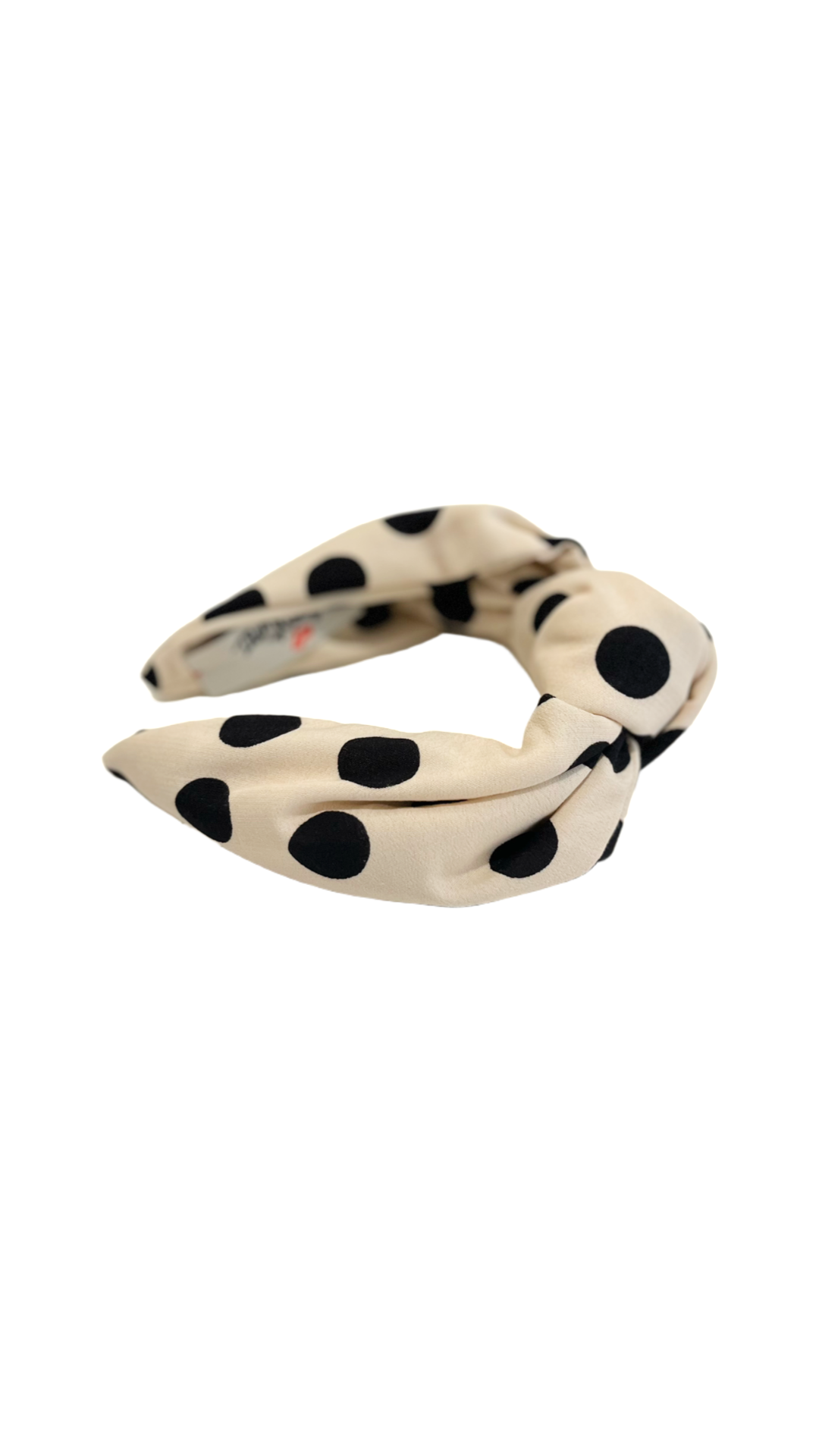 Cerchietto per capelli con nodo pois (colori vari)