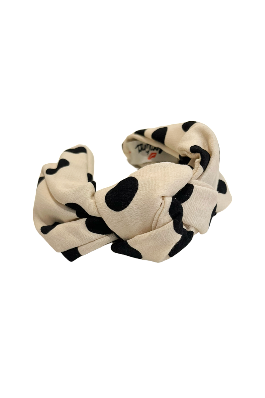 Cerchietto per capelli con nodo pois (colori vari)