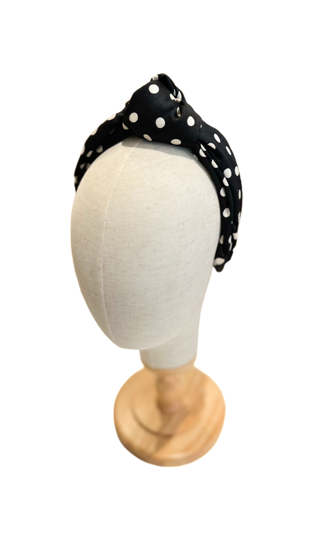 Cerchietto per capelli con nodo pois (colori vari)