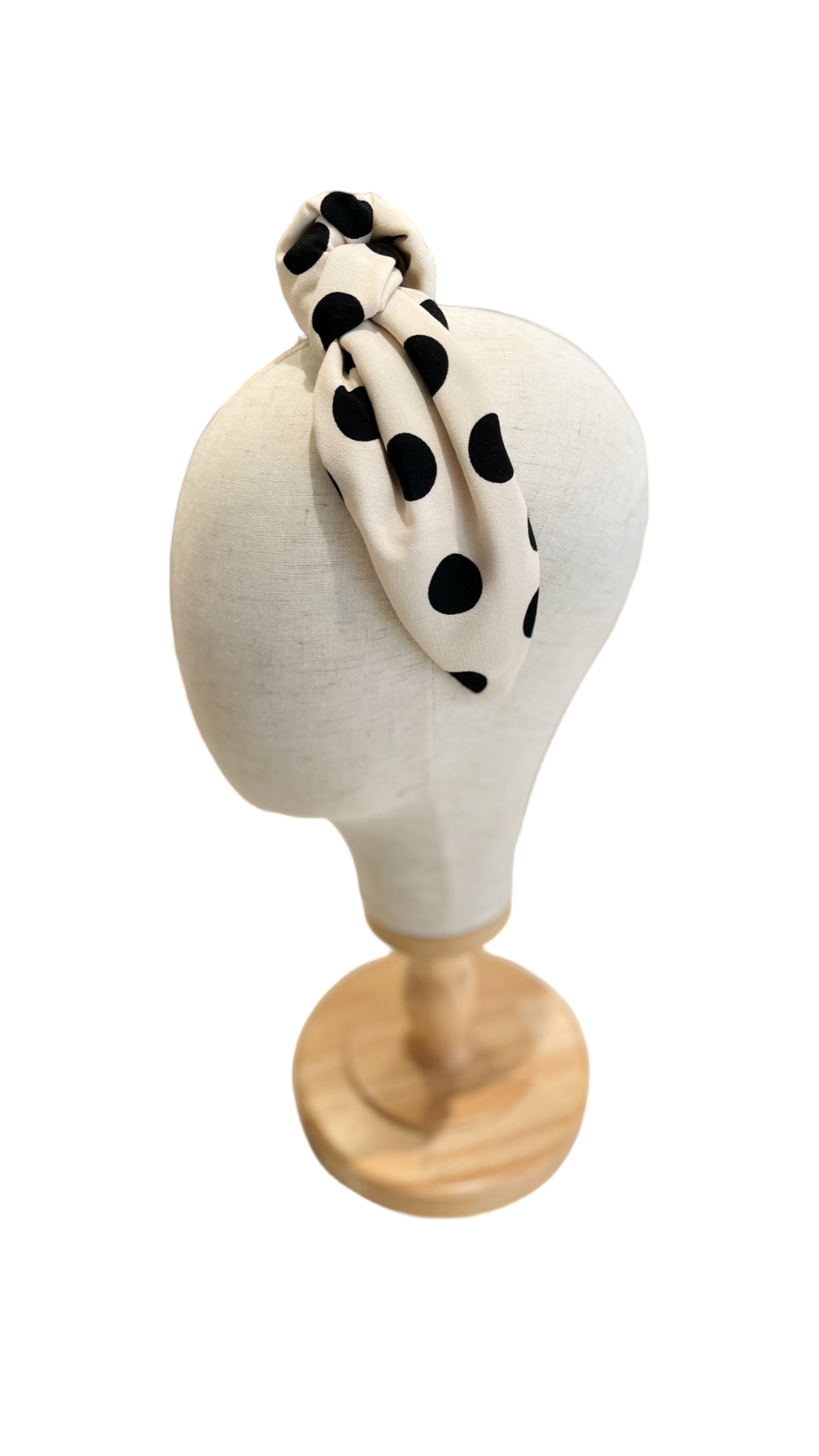 Cerchietto per capelli con nodo pois (colori vari)