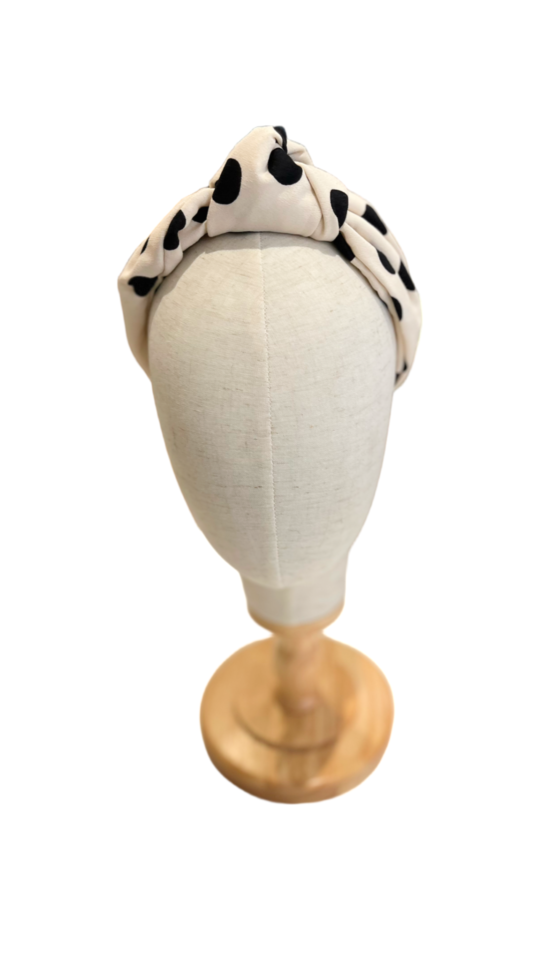 Cerchietto per capelli con nodo pois (colori vari)