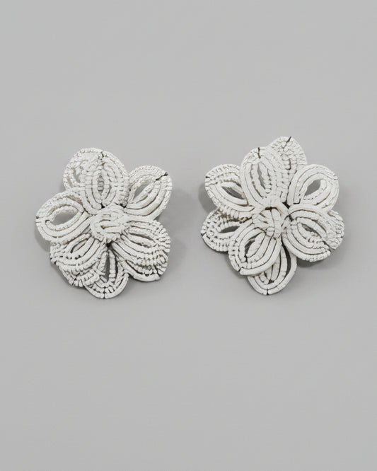 Orecchino vintage con fiore con perline