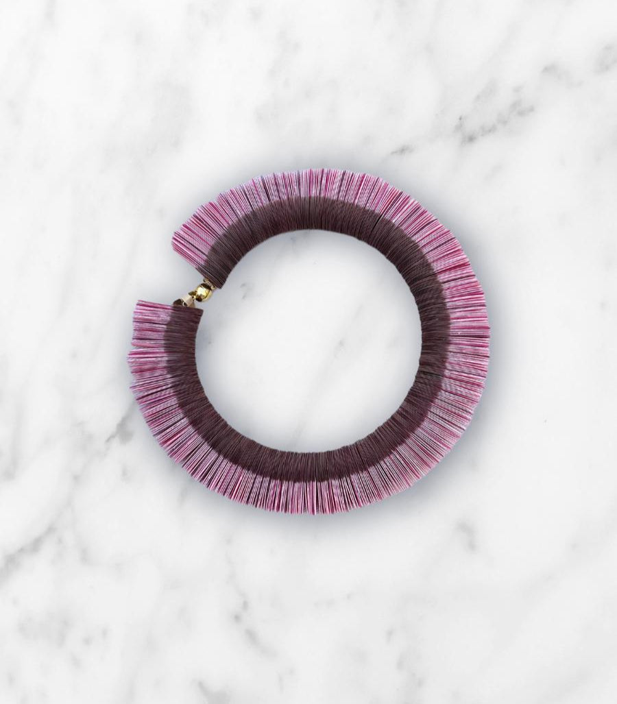 Collana girocollo Rosa e Marrone