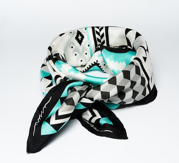 Foulard in seta linea Pumpej - 'Passeggiata a Pompei''