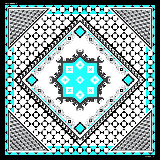 Foulard in seta linea Pumpej - 'Passeggiata a Pompei''