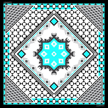 Foulard in seta linea Pumpej - 'Passeggiata a Pompei''