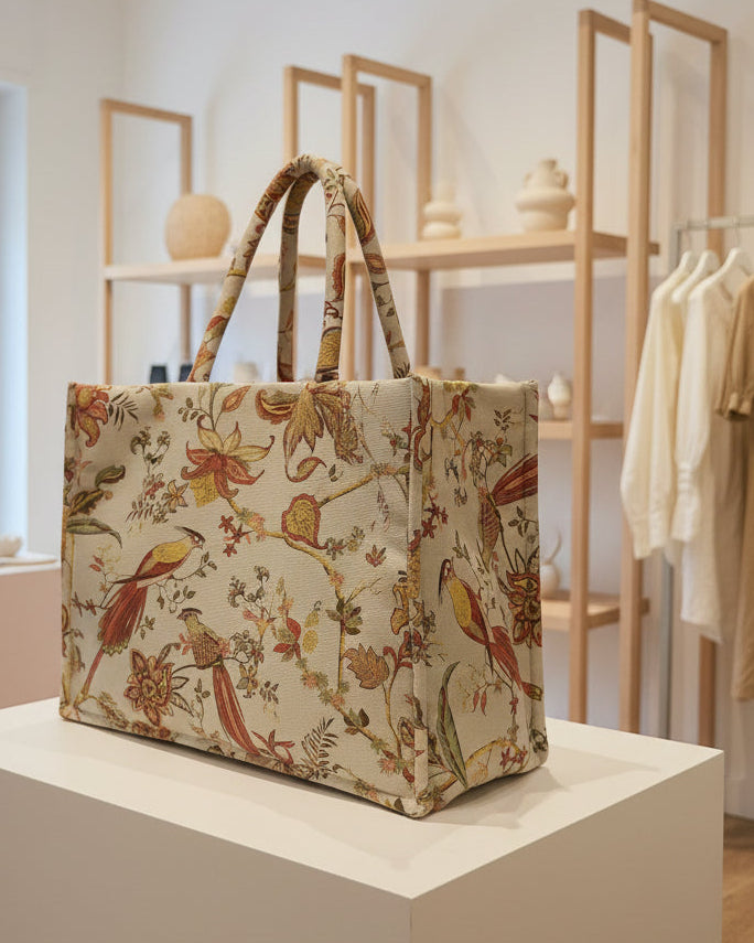 “Poppy” Large Fabric Bag