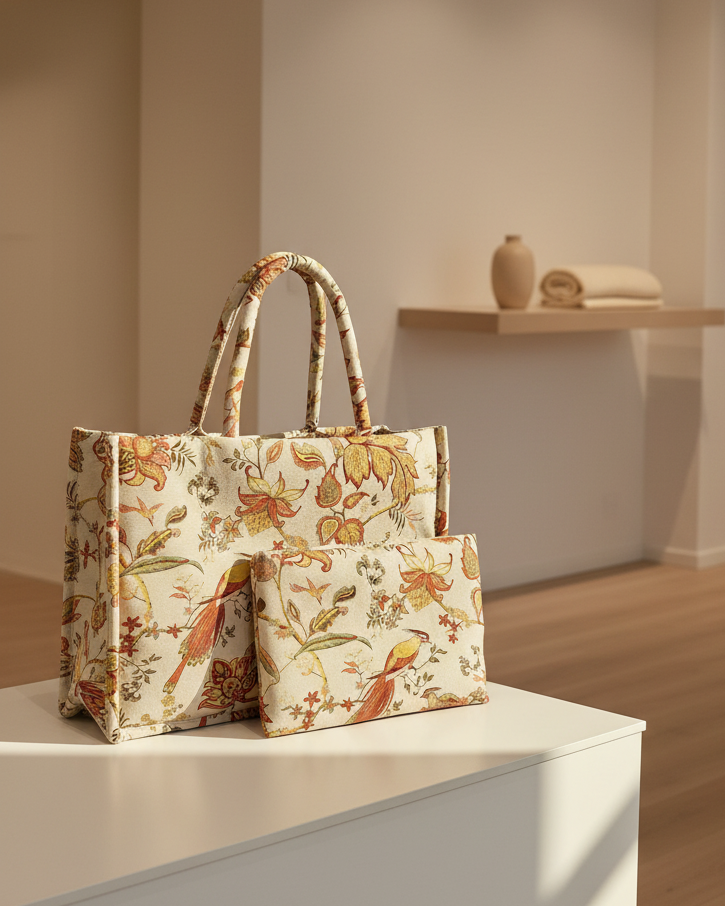 “Poppy” Large Fabric Bag