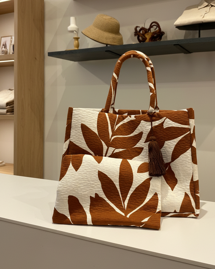 “Poppy” Large Fabric Bag