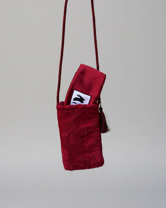 Porta cellulare damasco rosso