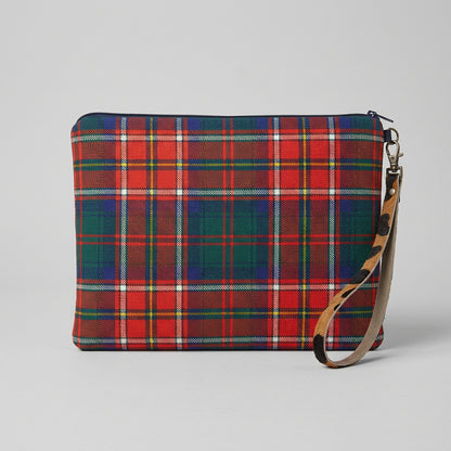 Pochette in tessuto motivo  tartan