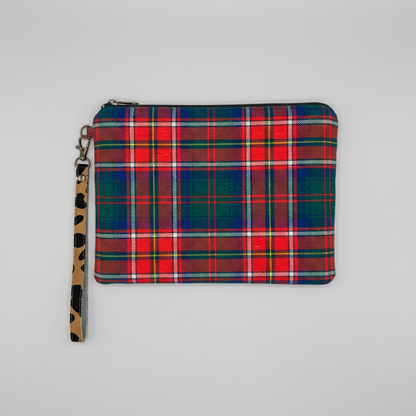 Pochette in tessuto motivo  tartan