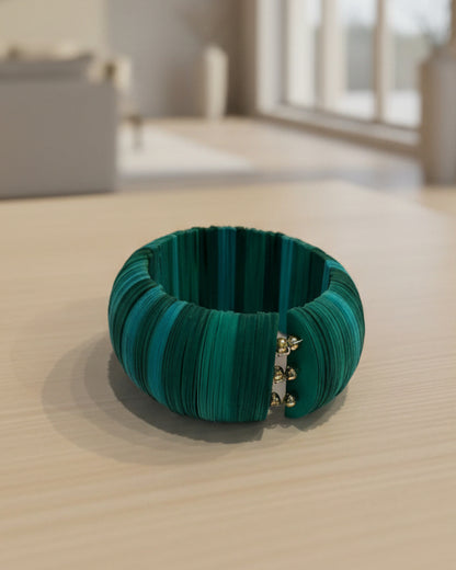 Bracciale verde a cerchio-verde