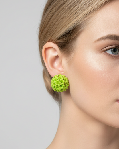 Orecchino vintage verde lime