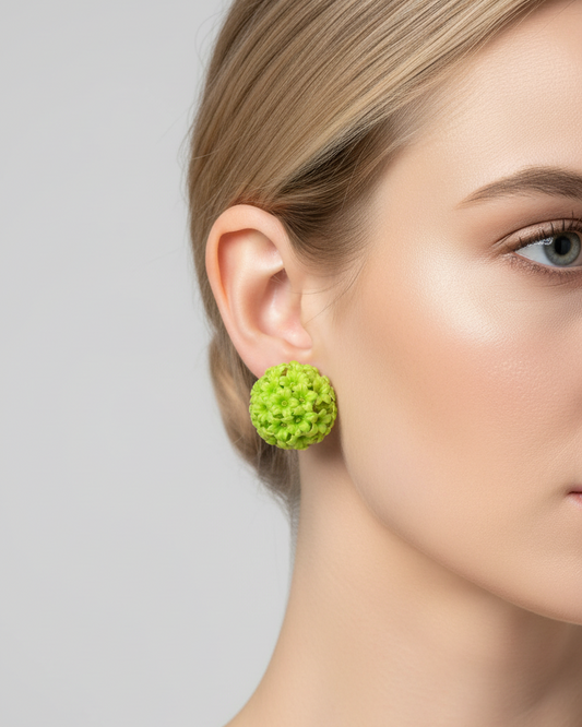 Orecchino vintage verde lime