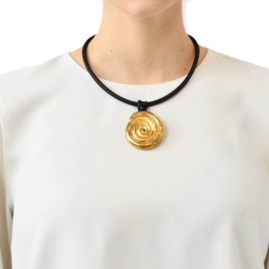 Collana girocollo in ceramica e oro